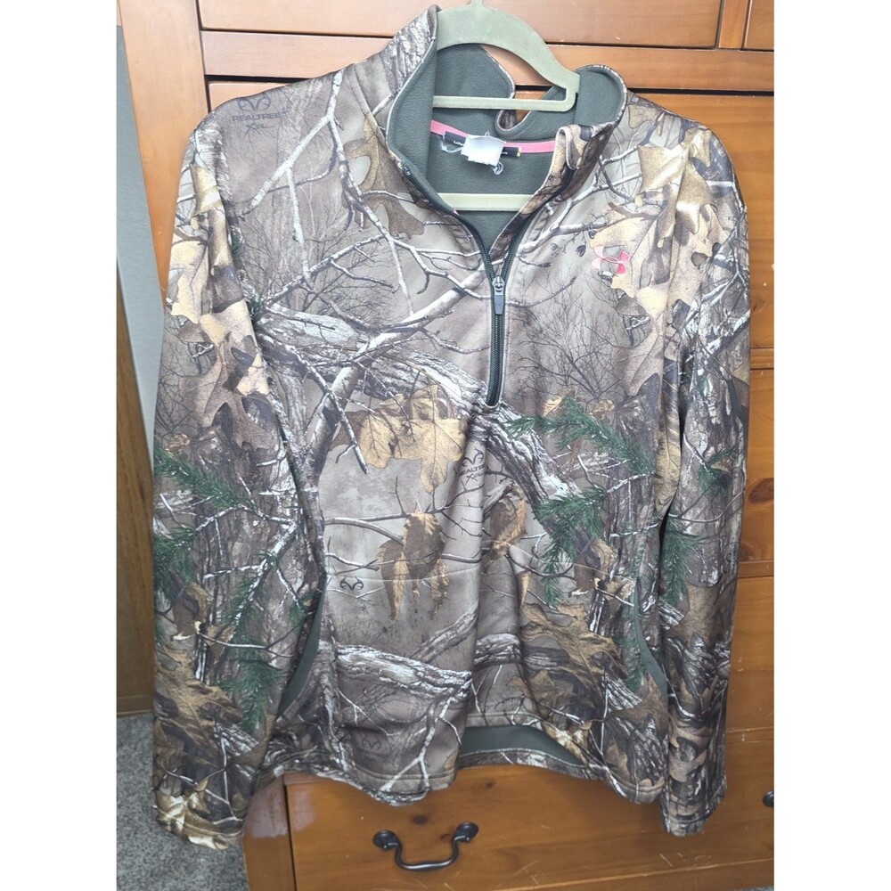 Under Armour Realtree Camouflage Pullover Size XL Quarter Zip Nature Hunting